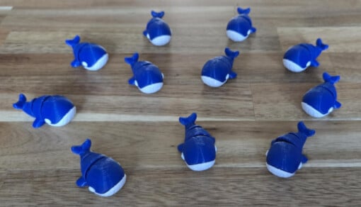 baby walvis 3D-geprint fidget