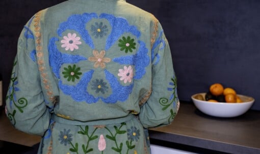 Kimono - Unisex - One size fits all - Indian Bloom Collection - Groen