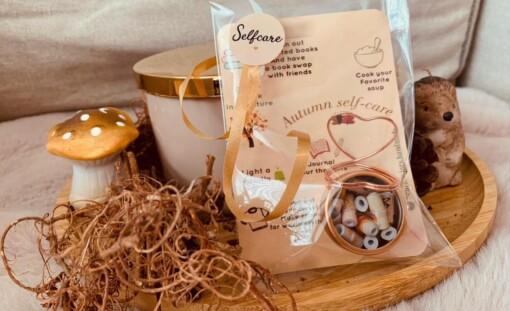 2 mini selfcare jars met positieve quotes Herfst