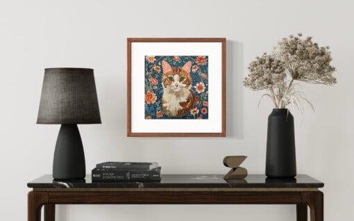 Poes - handgedrukte linosnede print