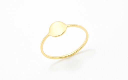 Gold Plated Ring With Big Round