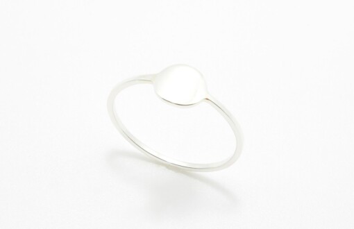 Silver Ring With Big Round