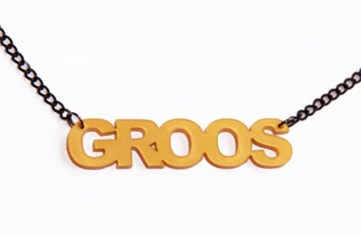 Groos! naamketting goud
