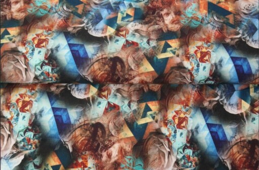 Tricot colsjaal (multicolor | abstract)