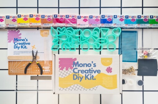 DIY kit voor het zelf maken van Polymeer klei oorbellen, inclusief online video cursus | Starterskit met alle benodigdheden om je eigen juwelen te maken uit Fimo klei