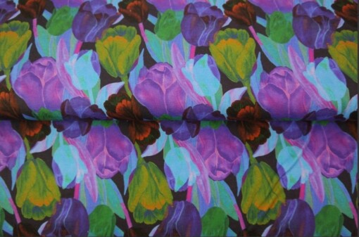 Tricot colsjaal (multi color | winter tulips)