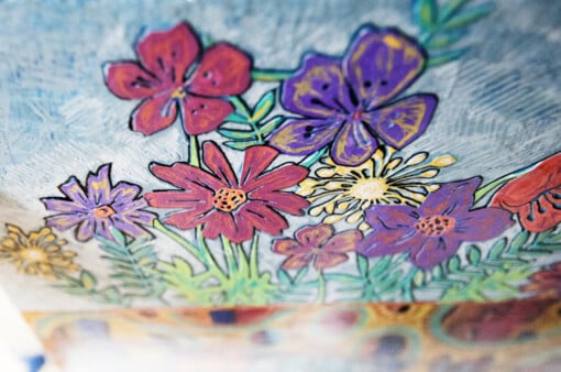Lentetijd - Acrylverf op houten paneel