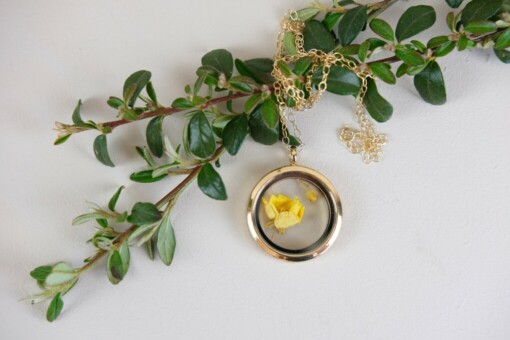 Gouden Bloemen Ketting met Botterboem