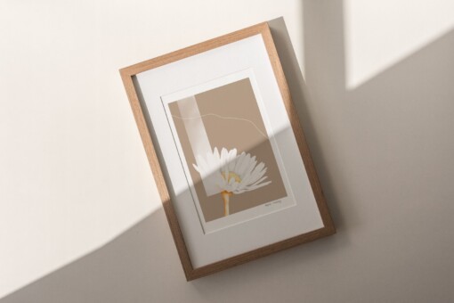 Geboortebloem April Madelief Fine Art Print