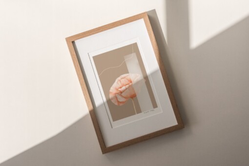 Geboortebloem Augustus Klaproos Fine Art Print