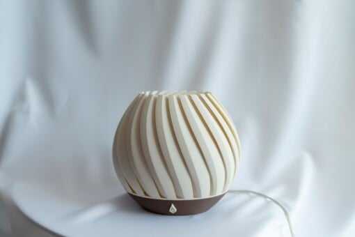Brede Nautilus - Duurzame Tafellamp in Wit, Roze of Groen