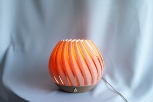 Brede Nautilus - Duurzame Tafellamp in Wit, Roze of Groen