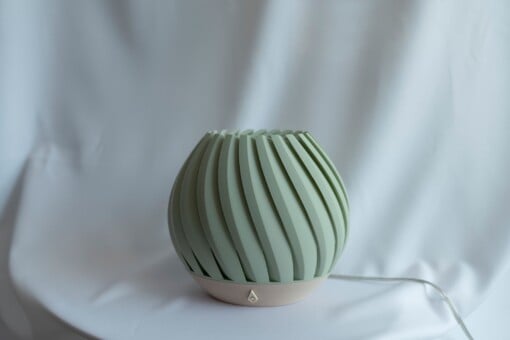 Brede Nautilus - Duurzame Tafellamp in Wit, Roze of Groen