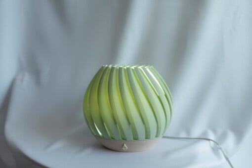 Brede Nautilus - Duurzame Tafellamp in Wit, Roze of Groen