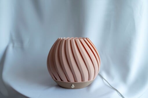Brede Nautilus - Duurzame Tafellamp in Wit, Roze of Groen