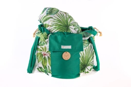 De wollige hooikist /ecologische slowcooker /koelbox - green leaves