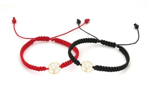 14 karaat geelgouden Levensboom armband