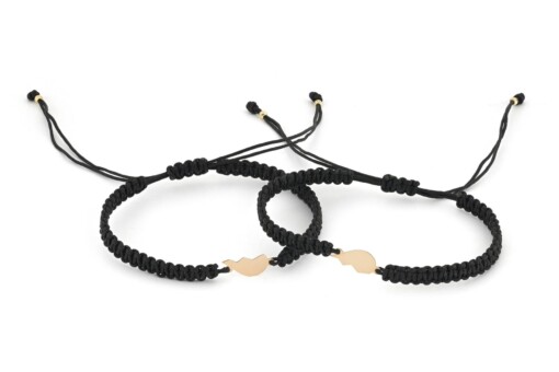 Set armbanden met 14 karaat goud Hartjes