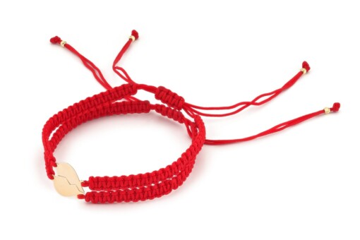 Set armbanden met 14 karaat goud Hartjes