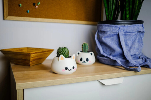 Kat & Panda plantenpotjes (set van 2)