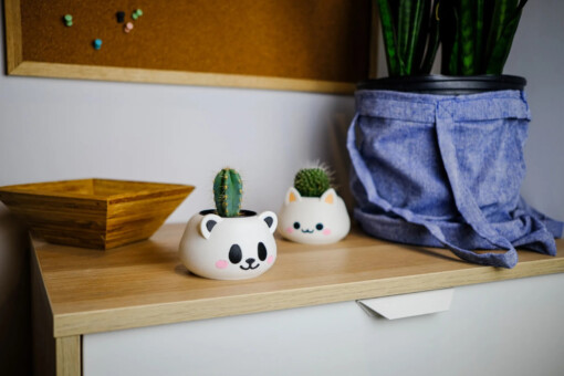 Kat & Panda plantenpotjes (set van 2)