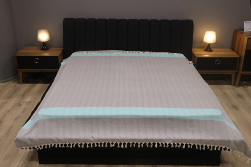 Plaid XL - Groen Turkoois & Grijs - 200x240 cm