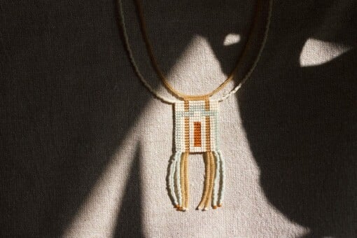 Mint Mélange | Handgeweven Kralen Ketting – Artisanal Sieraad met Japanse Kralen
