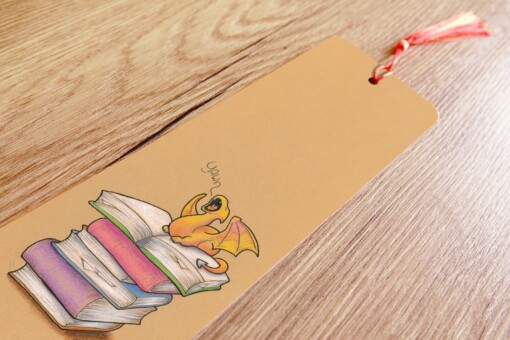 Boek dragon, boekenlegger, 74x210 mm