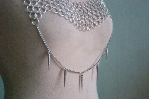 Chainmail Maliënkolder accessoire met epauletten