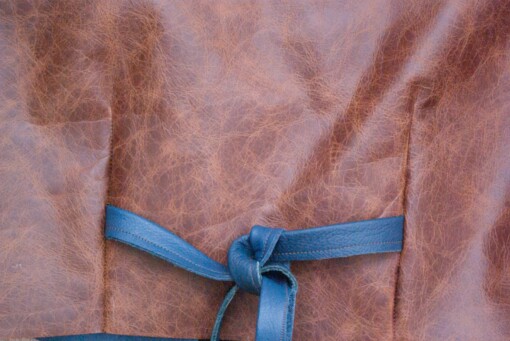 Handgemaakte leren gilet top