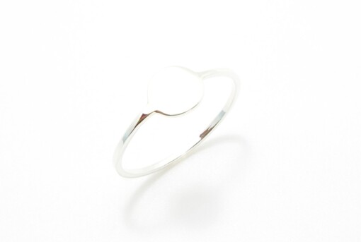 Silver Ring With Big Round