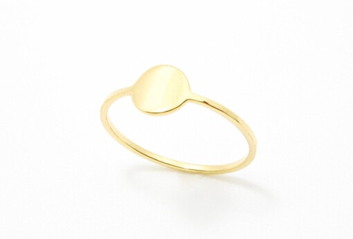 Gold Plated Ring With Big Round