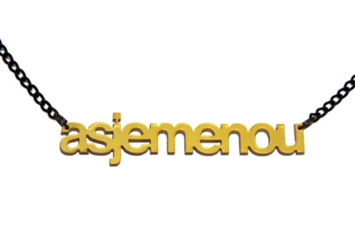 Asjemenou! naamketting goud