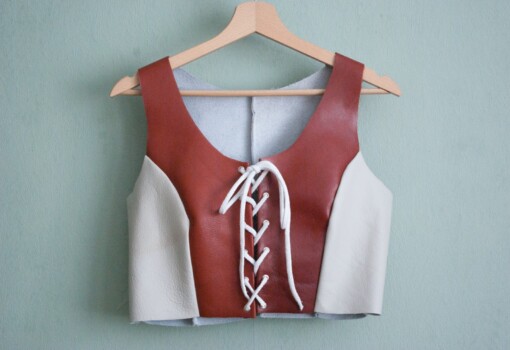 Handgemaakte corset top met veters