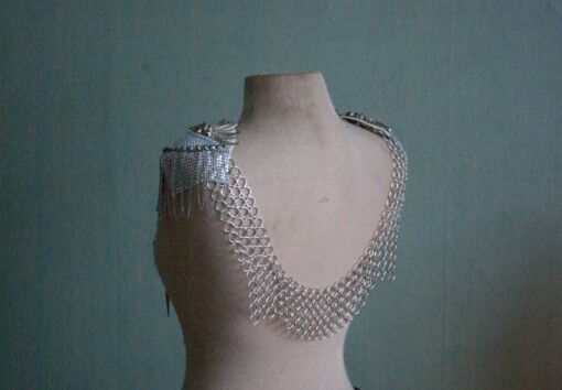 Chainmail Maliënkolder accessoire met epauletten
