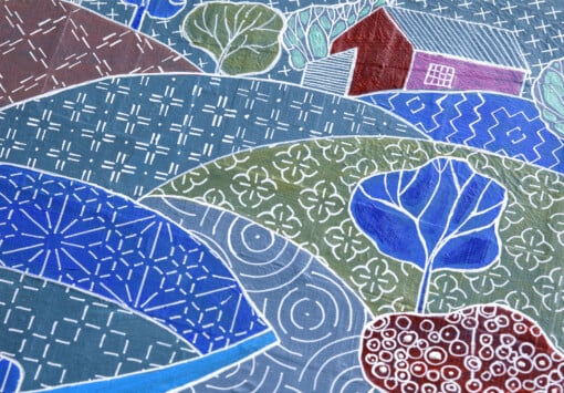 Landscape in Sachiko style - acrylschilderij op canvas