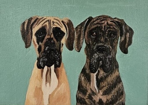 Gepersonaliseerd hondenportret Duitse dog