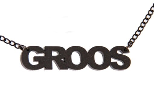Groos! naamketting zwart