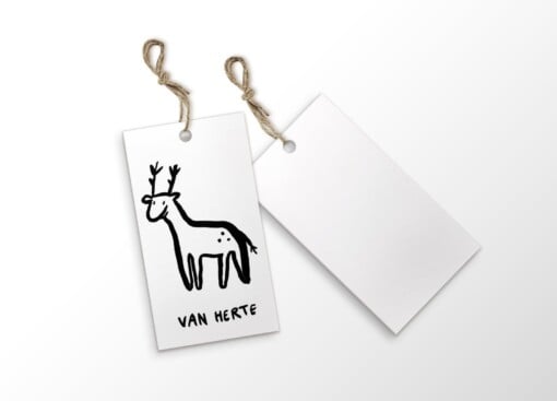 cadeaulabels - X10 label van herte