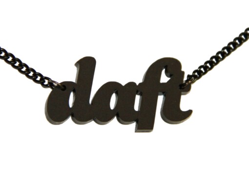 Daft! naamketting (zwart)