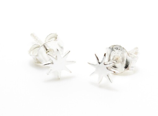 Silver Sun Star Earbud