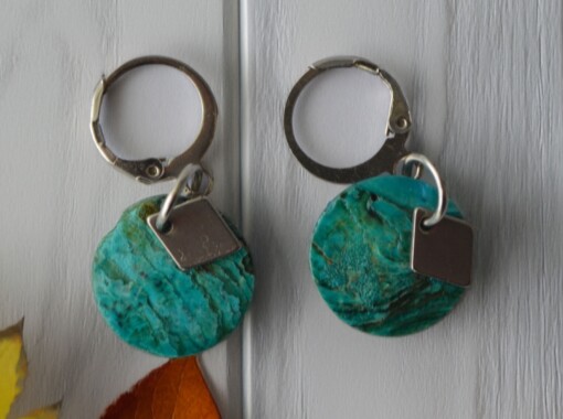 sluitbare oorhangers (RVS) met 2 bedels