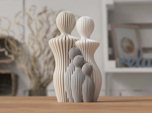 Abstract Familie Standbeeld