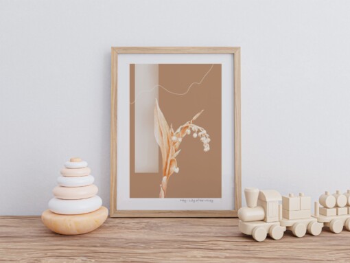 Geboortebloem Mei Lelietje-van-Dalen Fine Art Print