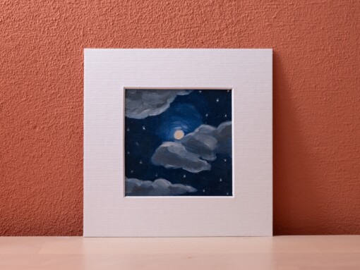 Klein schilderij nacht