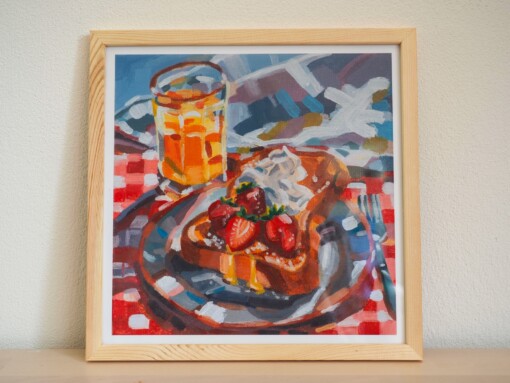 Print strawberries on toast