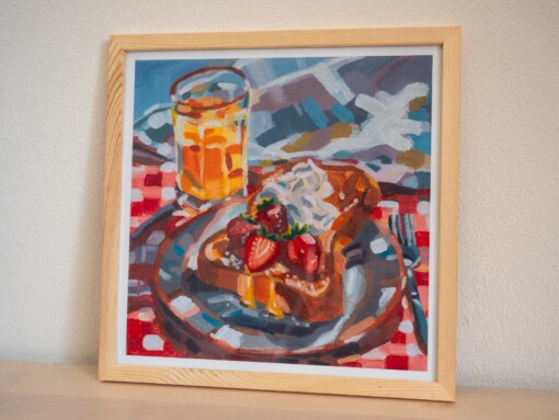 Print strawberries on toast
