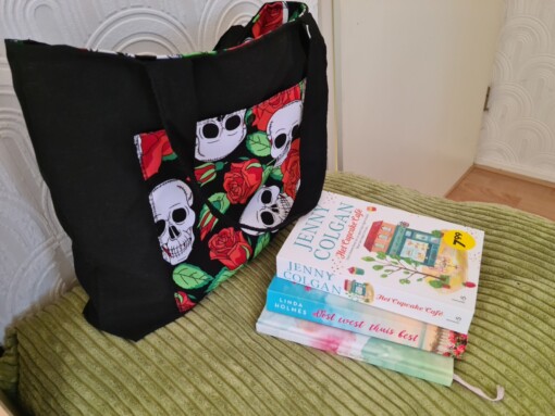 Gothic Shopper Tas - Stoere Schoudertas met Schedels en Rozen