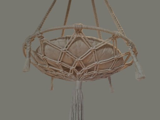Handgemaakte macrame catswing