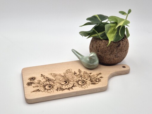 Houten borrelplank met handvat klein